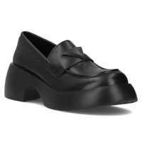 Filippo Lederhalbschuhe mit Plateausohle DP6477/24 BK Schwarz